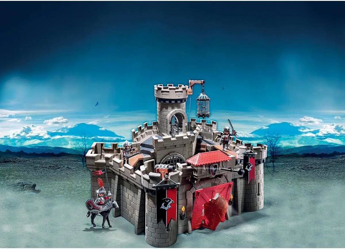 Playmobil con un castillo y caballeros