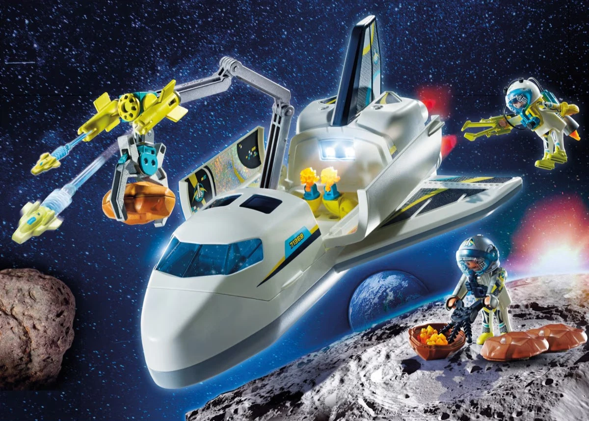 Playmobil de una nave espacial con atronauta